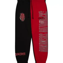 Mitchell & Ness Pants-Team Og Fleece Pants University Of Arkansas