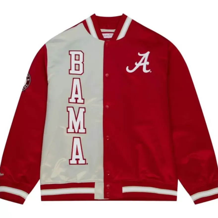 Mitchell & Ness Jackets & Outerwear-Team Og Lightweight Satin Jacket University Of Alabama