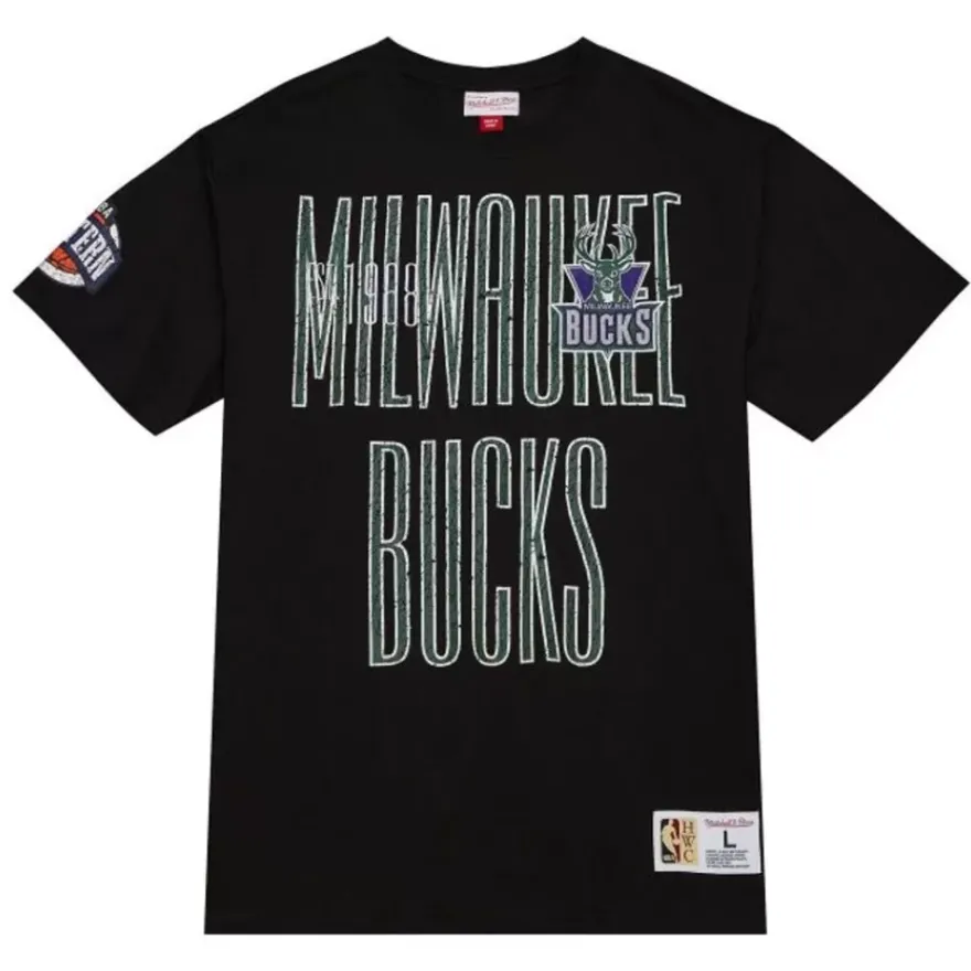 Mitchell & Ness T-Shirts & Tops-Team Og Premium Ss Tee Milwaukee Bucks