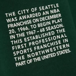 Mitchell & Ness Hoodies & Sweatshirts-Team Origins Fleece Hoody Seattle Supersonics