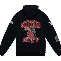 Mitchell & Ness Hoodies & Sweatshirts-Team Origins Fleece Hoody Detroit Pistons