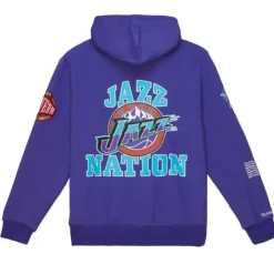 Mitchell & Ness Hoodies & Sweatshirts-Team Origins Fleece Hoody Utah Jazz