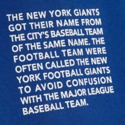 Mitchell & Ness Hoodies & Sweatshirts-Team Origins Fleece Hoody New York Giants