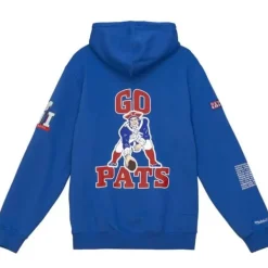 Mitchell & Ness Hoodies & Sweatshirts-Team Origins Fleece Hoody New England Patriots