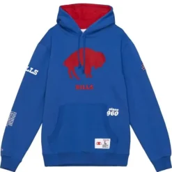 Mitchell & Ness Hoodies & Sweatshirts-Team Origins Fleece Hoody Buffalo Bills