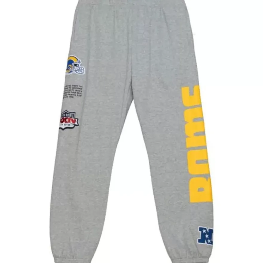 Mitchell & Ness Pants-Team Origins Fleece Pant Los Angeles Rams