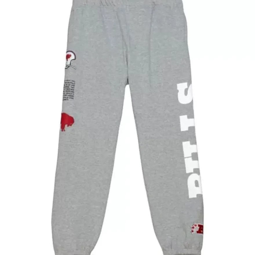 Mitchell & Ness Pants-Team Origins Fleece Pant Buffalo Bills