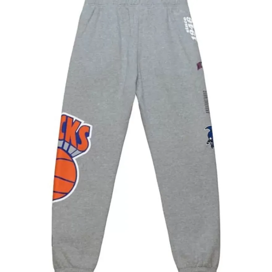 Mitchell & Ness Pants-Team Origins Fleece Pant New York Knicks