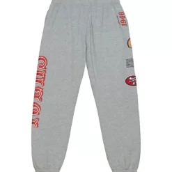 Mitchell & Ness Pants-Team Origins Fleece Pant San Francisco 49Ers