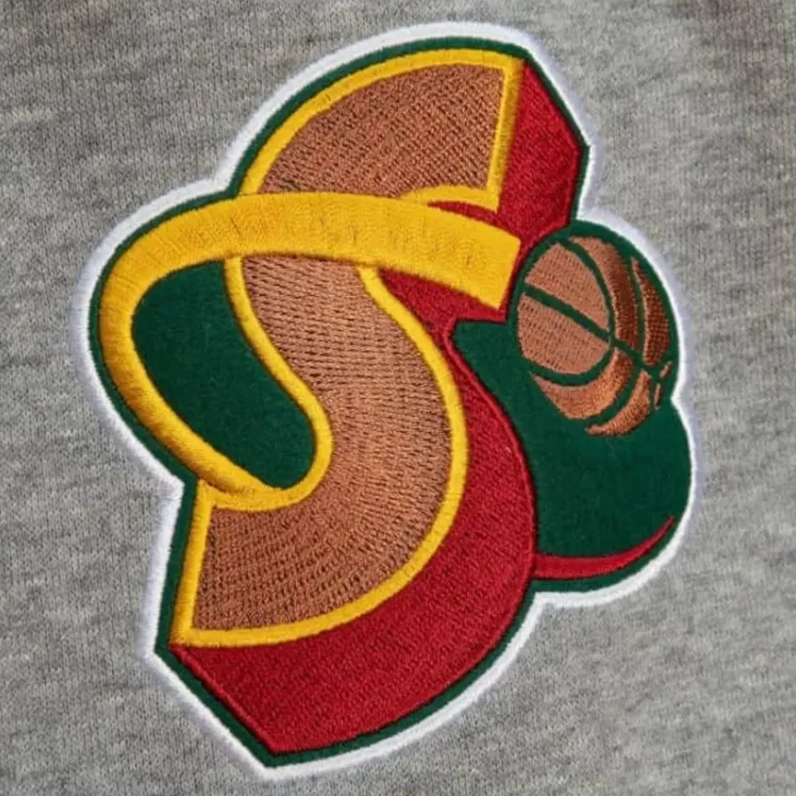 Mitchell & Ness Pants-Team Origins Fleece Pant Seattle Supersonics