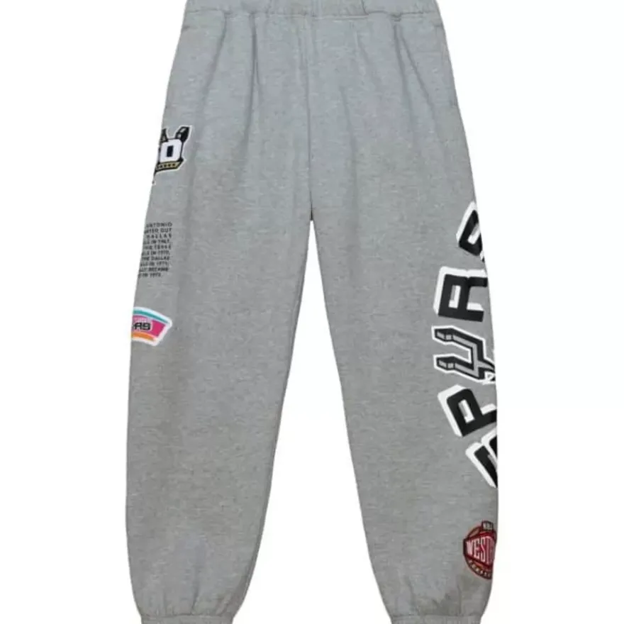 Mitchell & Ness Pants-Team Origins Fleece Pant San Antonio Spurs