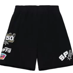 Mitchell & Ness Shorts-Team Origins Fleece Short San Antonio Spurs