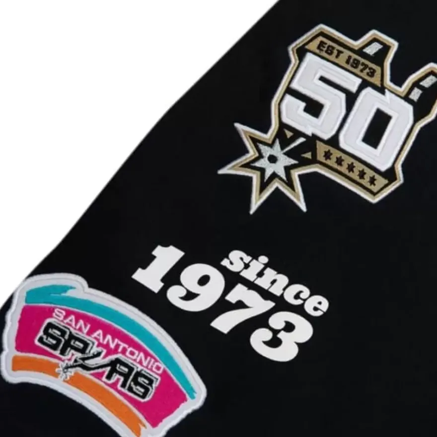 Mitchell & Ness Shorts-Team Origins Fleece Short San Antonio Spurs