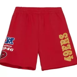 Mitchell & Ness Shorts-Team Origins Fleece Short San Francisco 49Ers
