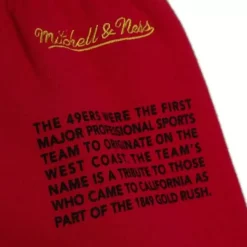 Mitchell & Ness Shorts-Team Origins Fleece Short San Francisco 49Ers