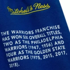 Mitchell & Ness Shorts-Team Origins Fleece Short Golden State Warriors