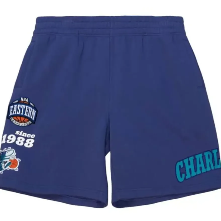 Mitchell & Ness Shorts-Team Origins Fleece Short Charlotte Hornets
