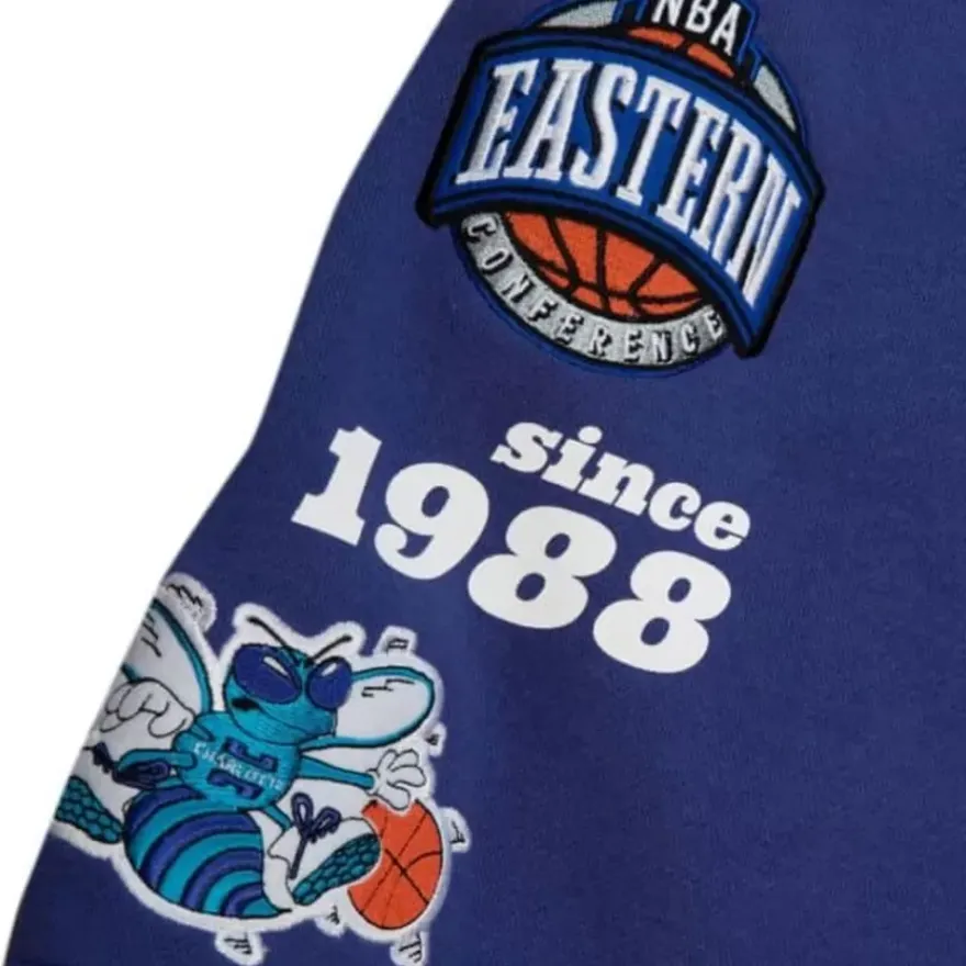 Mitchell & Ness Shorts-Team Origins Fleece Short Charlotte Hornets