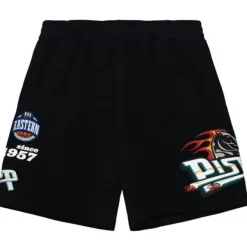 Mitchell & Ness Shorts-Team Origins Fleece Short Detroit Pistons