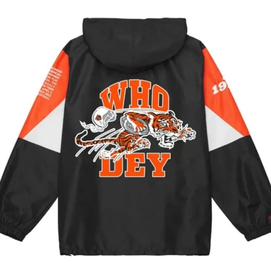 Mitchell & Ness Jackets & Outerwear-Team Origins Pullover Anorak Cincinnati Bengals