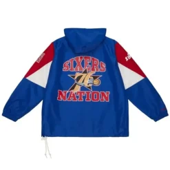Mitchell & Ness Jackets & Outerwear-Team Origins Pullover Anorak Philadelphia 76Ers