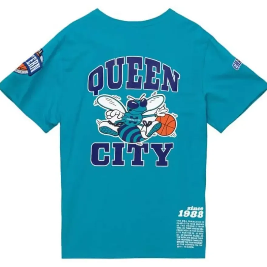 Mitchell & Ness T-Shirts & Tops-Team Origins S/S Top Charlotte Hornets