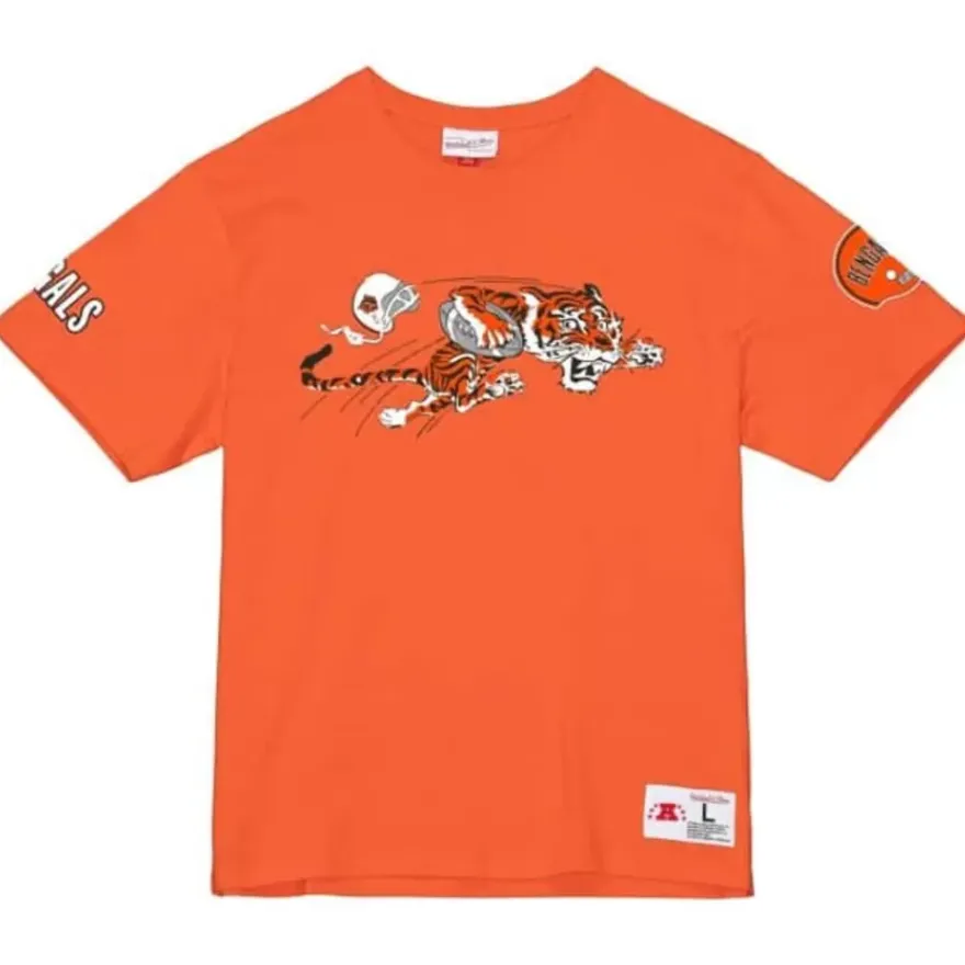Mitchell & Ness T-Shirts & Tops-Team Origins S/S Top Cincinnati Bengals