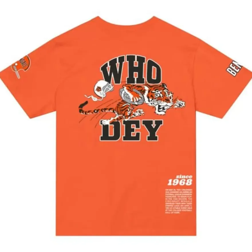 Mitchell & Ness T-Shirts & Tops-Team Origins S/S Top Cincinnati Bengals