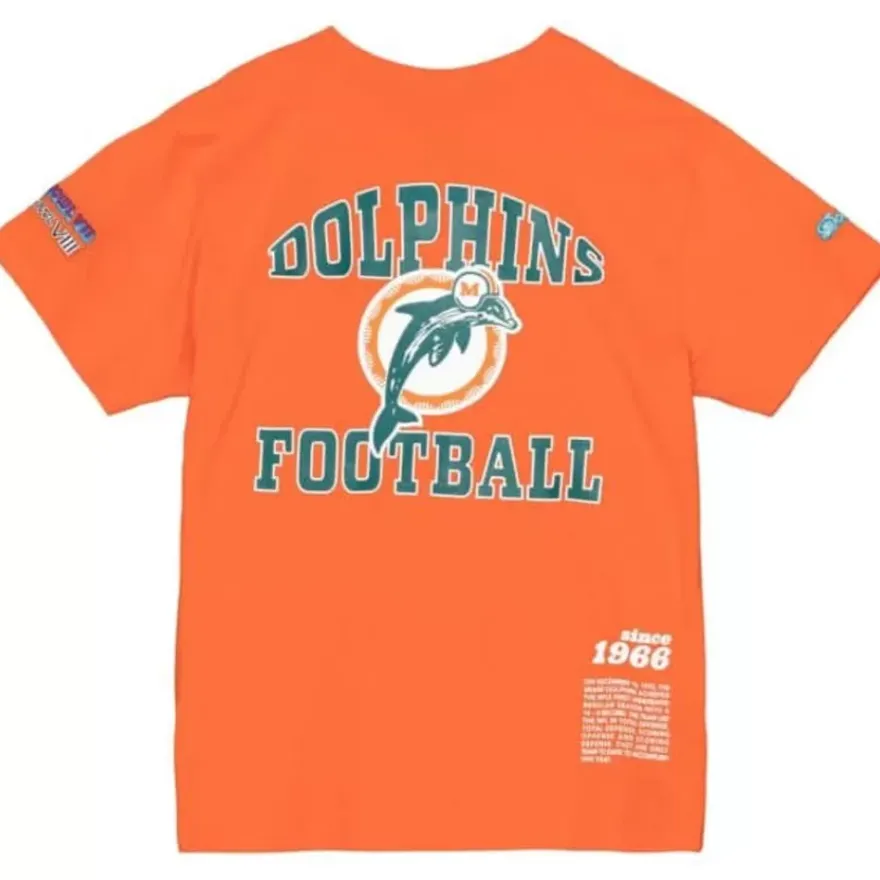 Mitchell & Ness T-Shirts & Tops-Team Origins S/S Top Miami Dolphins