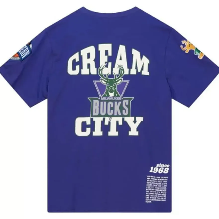 Mitchell & Ness T-Shirts & Tops-Team Origins S/S Top Milwaukee Bucks