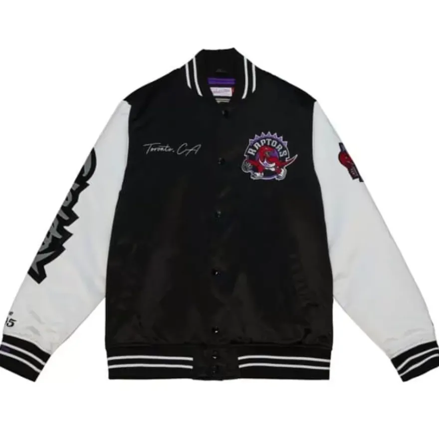 Mitchell & Ness Jackets & Outerwear-Team Origins Varsity Satin Jacket Toronto Raptors