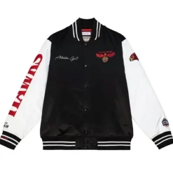 Mitchell & Ness Jackets & Outerwear-Team Origins Varsity Satin Jacket Atlanta Hawks