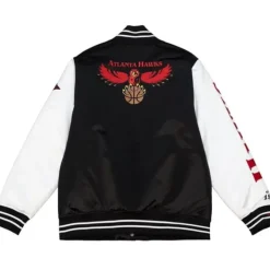 Mitchell & Ness Jackets & Outerwear-Team Origins Varsity Satin Jacket Atlanta Hawks