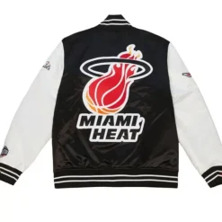 Mitchell & Ness Jackets & Outerwear-Team Origins Varsity Satin Jacket Miami Heat