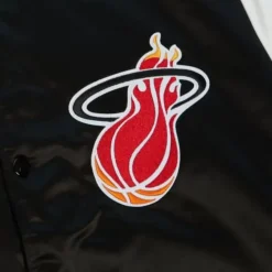 Mitchell & Ness Jackets & Outerwear-Team Origins Varsity Satin Jacket Miami Heat