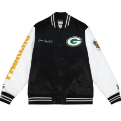 Mitchell & Ness Jackets & Outerwear-Team Origins Varsity Satin Jacket Green Bay Packers