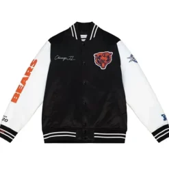 Mitchell & Ness Jackets & Outerwear-Team Origins Varsity Satin Jacket Chicago Bears