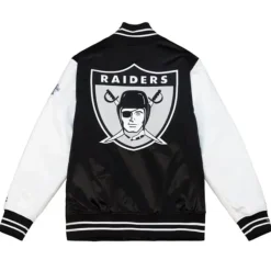 Mitchell & Ness Jackets & Outerwear-Team Origins Varsity Satin Jacket Oakland Raiders