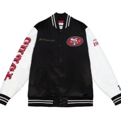 Mitchell & Ness Jackets & Outerwear-Team Origins Varsity Satin Jacket San Francisco 49Ers