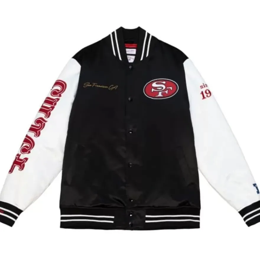 Mitchell & Ness Jackets & Outerwear-Team Origins Varsity Satin Jacket San Francisco 49Ers