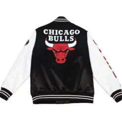 Mitchell & Ness Jackets & Outerwear-Team Origins Varsity Satin Jacket Chicago Bulls