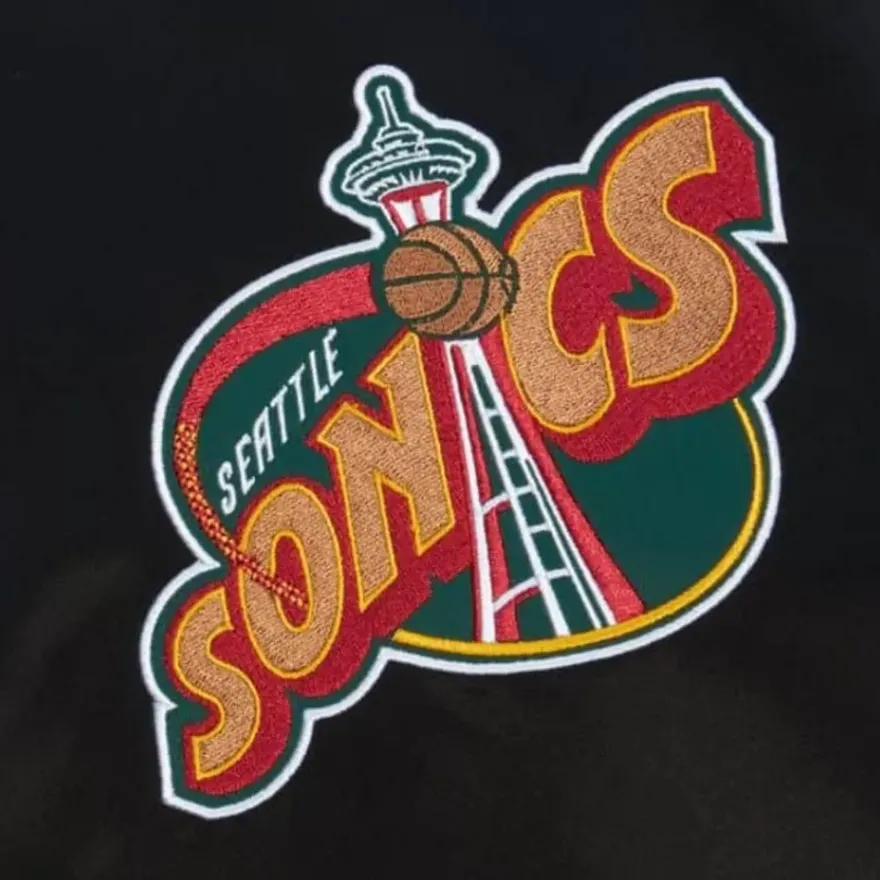 Mitchell & Ness Jackets & Outerwear-Team Origins Varsity Satin Jacket Seattle Supersonics