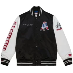 Mitchell & Ness Jackets & Outerwear-Team Origins Varsity Satin Jacket New England Patriots