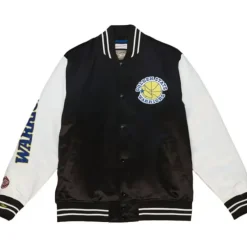 Mitchell & Ness Jackets & Outerwear-Team Origins Varsity Satin Jacket Golden State Warriors