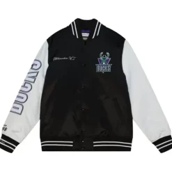 Mitchell & Ness Jackets & Outerwear-Team Origins Varsity Satin Jacket Milwaukee Bucks