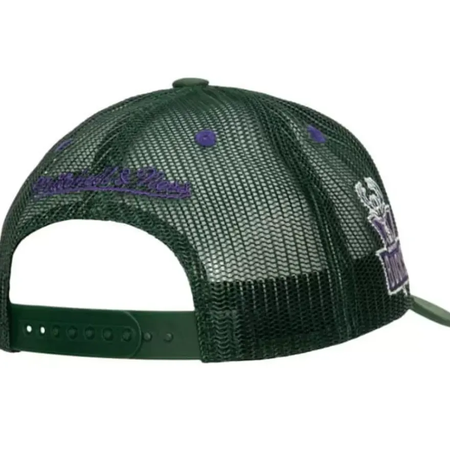Mitchell & Ness Snapback-Team Seal Trucker Snapback Hwc Milwaukee Bucks