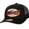 Mitchell & Ness Snapback-Team Seal Trucker Snapback Hwc Miami Heat