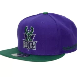 Mitchell & Ness Fitted-Team Side Fitted Hwc Milwaukee Bucks