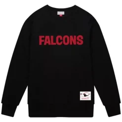 Mitchell & Ness Hoodies & Sweatshirts-Team Wordmark 1 Crew Atlanta Falcons
