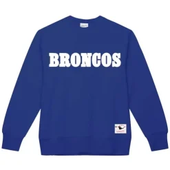 Mitchell & Ness Hoodies & Sweatshirts-Team Wordmark 1 Crew Denver Broncos